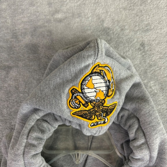 USMC Semper Fi Embroidered Gray Champion Hoodie Sweatshirt Men's XXL - Picture 3 of 10